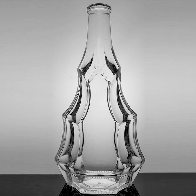 New Arrival 500ml Food Grade Clear Empty Head Shape Glass Bottle for Spirit/Whisky/Gin/Liquor