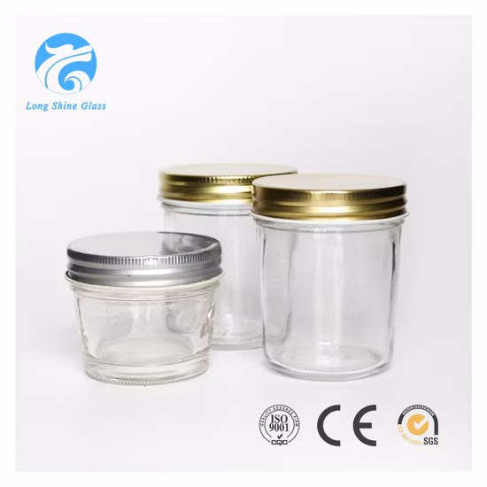 250 ml 500 ml konisches rundes Einmachglas aus Glas für Marmelade, Kaffee, Honig, Süßigkeiten