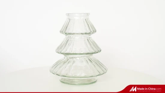 Großhandel Wide Mouth Belly Decor Transparente Glasblumenvase für Hochzeit